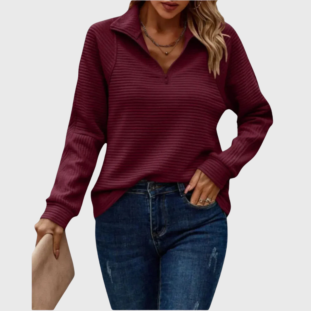 Aistė™ – Išskirtinis half-zip megztinis