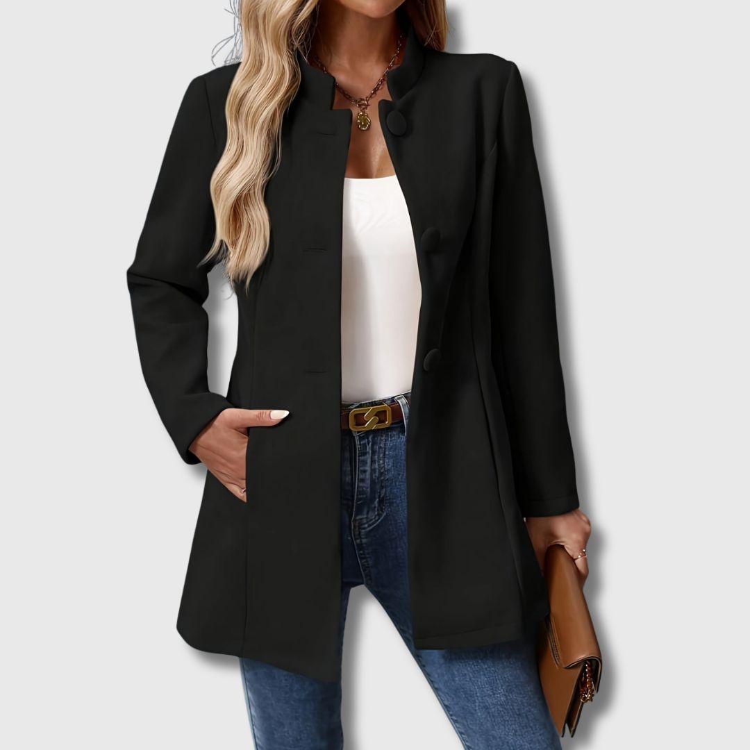 Elena™ – Ilga elegantiška striukė su sagomis